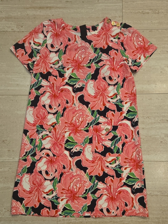 Lilly Pulitzer Dresses & Skirts - Lilly Pulitzer Pink Flamingo/Floral Print Midi Dress